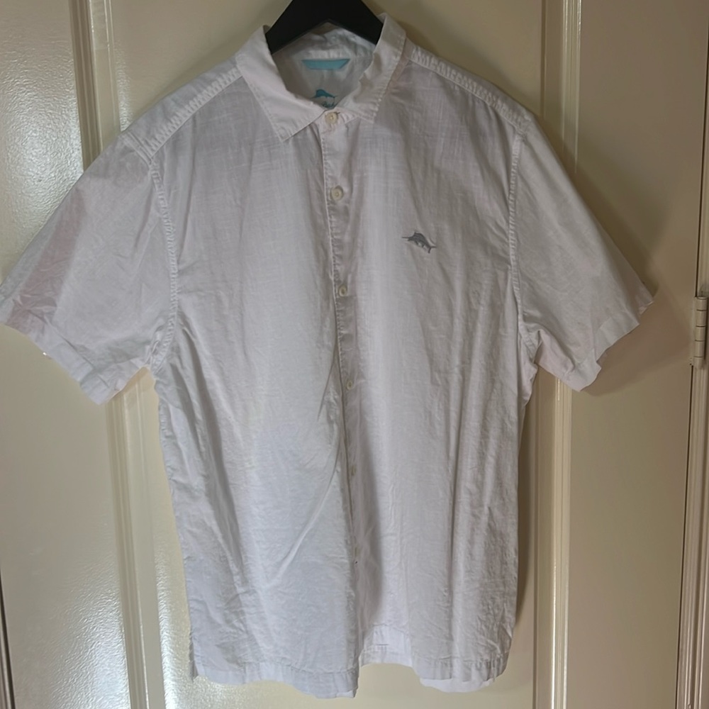 Tommy Bahama - White button down short sleeve XL